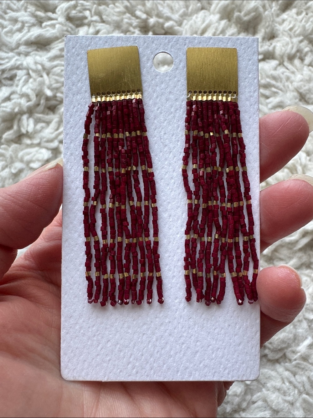 🆕 Harlow Brass Beaded Earrings